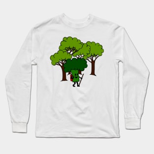 Wandering Broccoli Forest Hiking Woods Hike Long Sleeve T-Shirt